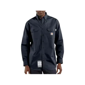 Carhartt Men's FR Loose Fit Midweight Twill Long Sleeve Shirt Dark Navy XL