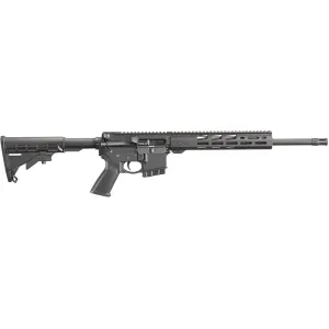 Ruger AR-556 M-LOK Semi Automatic Rifle 5.56x45mm NATO 16.1" Black Threaded Barrel Black Frame Black Collapsible Stock M-LOK Handguard