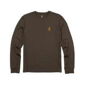 Browning Men's Merino Base Layer Shirt Major Brown 2XL