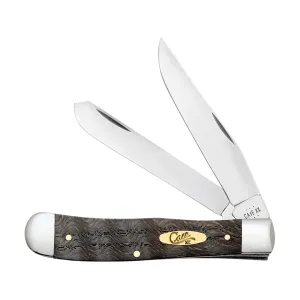 Case Trapper Pocket Knife 3.27" Clip/Spey Tru-Sharp Stainless Blade Oak Handle Black