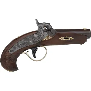 Pedersoli Philadelphia Derringer Percussion Muzzleloading Pistol 45 Caliber 3" Browned Barrel Walnut Stock