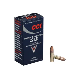 CCI Quiet 22LR Ammo 40 Grain Fragmenting Hollow Point Case of 5000 (100 Boxes of 50)