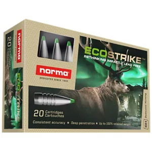 Norma Ecostrike 300 Winchester Short Magnum (WSM) Ammo 165 Grain Polymer Tip Lead Free Box of 20