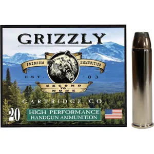 Grizzly Cartridge High Performance Handgun 460 S&W Magnum Ammo 300 Grain Bonded Flat Nose Box of 20