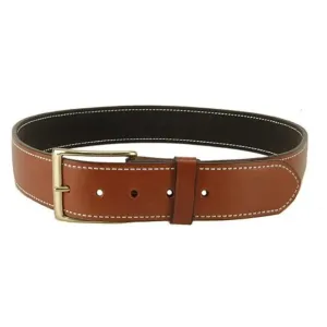DeSantis Gunhide Plain Holster Belt 1-3/4" Brass Buckle Suede Lined Leather Tan 40"