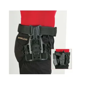 Safariland Drop Flex Adapter with Leg Shroud Assembly and QLS 22 Polymer Black