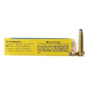 Buffalo Bore 45-70 Government Ammo 405 Grain Jacketed Flat Nose Box of 20