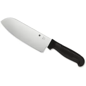 Spyderco Santoku Kitchen Knife 6.81" MBS-26 Stainless Satin Blade Fiberglass Reinforced Nylon (FRN) Handle Black