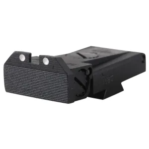Kensight Adjustable 1911 Rear Sight LPA TRT Cut Steel Black Beveled Blade Serrated with White Dots