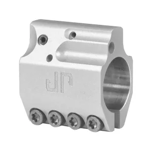 JP Enterprises Adjustable Low Profile Gas Block Standard Barrel .750" Inside Diameter Stainless Steel Silver