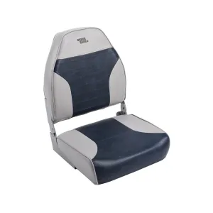 Wise Traditional High Back Boat Seat Gray/Navy