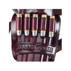 Galco Holster Bandolier Ammo Carrier Right Hand for Kodiak Holster 5-Round 500 S&W Magnum Leather Brown