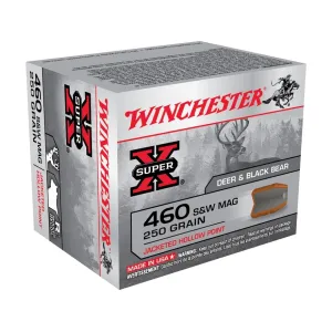 Winchester Super X 460 S&W Magnum Ammo 250 Grain Jacketed Hollow Point Box of 20