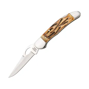 Bear & Son 5150L Folding Knife 3.25" Drop Point Carbon Satin Blade Stag Handle