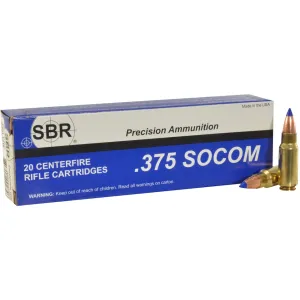 SBR 375 SOCOM Ammo 250 Grain Barnes Tipped Triple-Shock X Polymer Tip Lead Free Box of 20