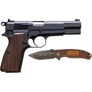 Springfield Armory SA-35 Kit 9mm Luger Pistol 4.7" Barrel 15+1-Round Black Slide Walnut Grip Walnut Frame