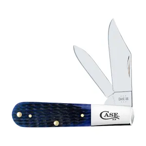 Case Barlow Pocket Knife 2.45" Clip Point Tru-Sharp Stainless Blade Bone Handle Blue