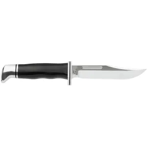 Buck Knives 117 Brahma Fixed Blade Knife 4.5" Clip Point 420HC Satin Blade Phenolic Handle Black