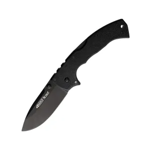 Cold Steel 4-Max Scout Pocket Knife 4" Drop Point AUS-10 Black Blade Griv-Ex Handle Black