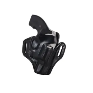 Bianchi 56 Serpent OWB Holster Right Hand S&W J Frame 2" Hammerless Leather Black