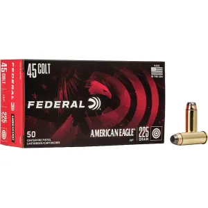 Federal American Eagle 45 Colt (Long Colt) Ammo 225 Grain Jacketed Soft Point Box of 50