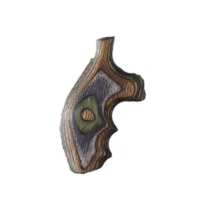 Hogue Fancy Hardwood Grips with Finger Grooves for S&W J-Frame Round Butt Lamo Camo