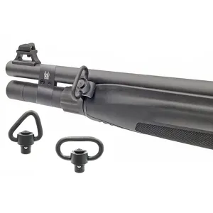 GG&G Tactical QD Sling Attachment with Rectangular Swivel & Flashlight Mount Combo Beretta 1301 12 Gauge Steel Black