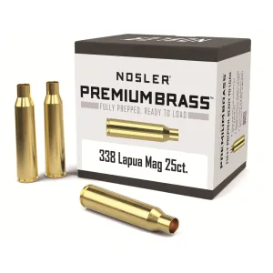 Nosler Premium 338 Lapua Magnum Brass Box of 25