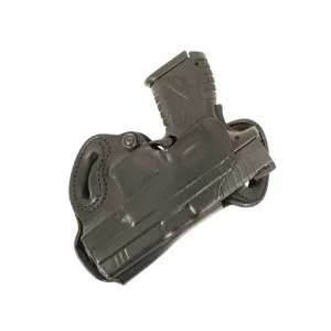 DeSantis Gunhide Small of Back (S.O.B.) OWB Holster Right Hand Springfield XD 4", XD-M 9mm, 40 S&W, 45 ACP 3.8" Leather Black