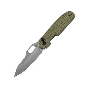 Kizer Cormorant Pocket Knife 3.13" Drop Point Nitro-V Satin Blade G-10 Handle Green