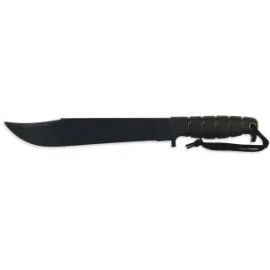 Ontario SP5 Bowie Fixed Blade Knife 10" Clip Point 1095 Carbon Steel Blade Kraton Handle Black