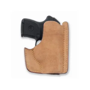 Galco Front Pocket Pocket Holster Ambidextrous Ruger LCP with Crimson Trace Laserguard Leather Tan