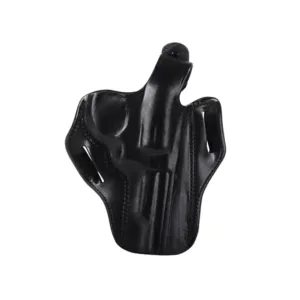 DeSantis Gunhide Thumb Break Scabbard OWB Holster Right Hand S&W K Frame 10, 12, 13, 15, 19, 64, 65, 66 4" Leather Black