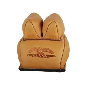 Protektor Custom Rabbit Ear Rear Shooting Rest Bag with Heavy Bottom Leather Tan Filled