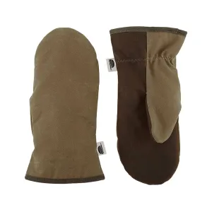Stormy Kromer Men's Waxed Cotton Tough Mittens Sand/Dark Leather Medium