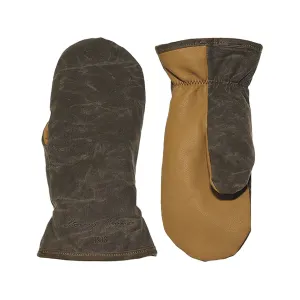 Stormy Kromer Men's Waxed Cotton Tough Mittens Dark Oak Large