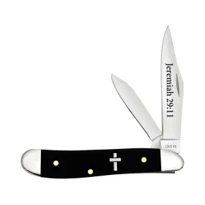 Case Trapper Jeremiah Pocket Knife 2.1" Clip/Pen Tru-Sharp Mirror Polished Blade Synthetic Handle Black