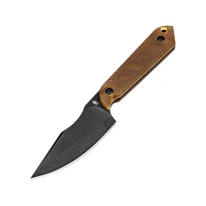 Kizer Harpoon Mini Fixed Blade Knife 3" Drop Point CPM-3V Black Blade Ultem Handle Transparent