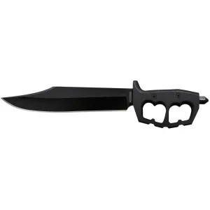 Cold Steel Chaos Bowie Fixed Blade Knife 10.5" Bowie SK-5 Black Blade Aluminum Handle Black