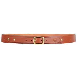Hunter 3458-3 Adjustable Holster Belt 1-1/2" Brass Buckle Leather Tan 34" to 58"