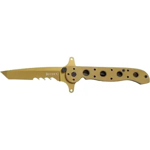 CRKT M16 Special Forces Pocket Knife 3.5" Partially Serrated Tanto Point 8Cr14MoV Satin Blade G-10 Handle Desert Tan