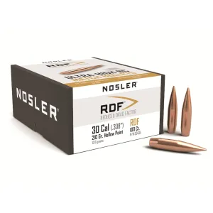 Nosler RDF 30 Caliber (308 Diameter) Bullets 210 Grain Jacketed Hollow Point Box of 100