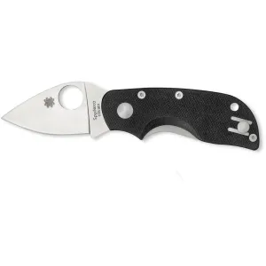 Spyderco Chicago Pocket Knife 2" Drop Point CTS-BD1 Satin Blade G-10 Handle Black