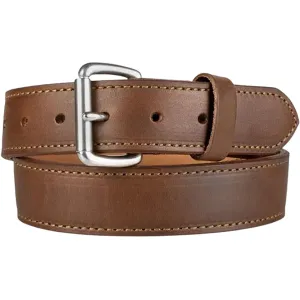 CrossBreed Classic Gun Belt 1-1/2" Leather Stainless Buckle Brown 44"