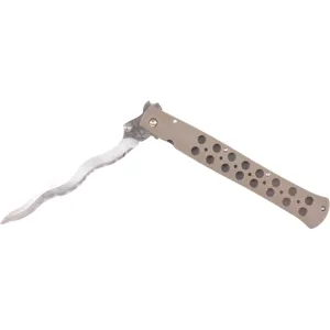 Cold Steel Ti-Lite Folding Knife 6" Fully Serrated Reverse S AUS-10A Polished Blade Zy-Ex Handle FDE