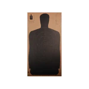 NRA Official Silhouette Target B-27 (24") 50-Yard Cardboard Black 25PK