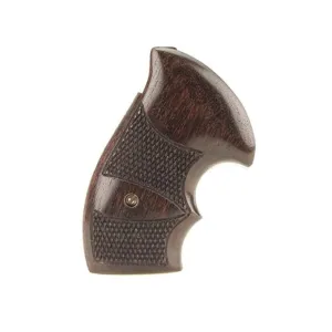 Smith & Wesson Grips with Finger Grooves S&W N-Frame Round Butt Checkered Rosewood