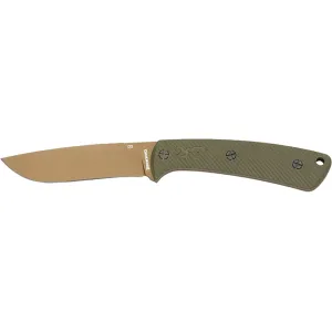 Browning Back Country Medium Fixed Blade Knife 3.5" Drop Point D2 Bronze Blade G-10 Handle Green