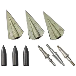 Bear Archery RazorHead VWS Double Bevel Fixed Blade Broadhead