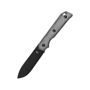 Kizer Begleiter Fixed Blade Knife 3.77" Drop Point D2 Black Blade Micarta Handle Gray